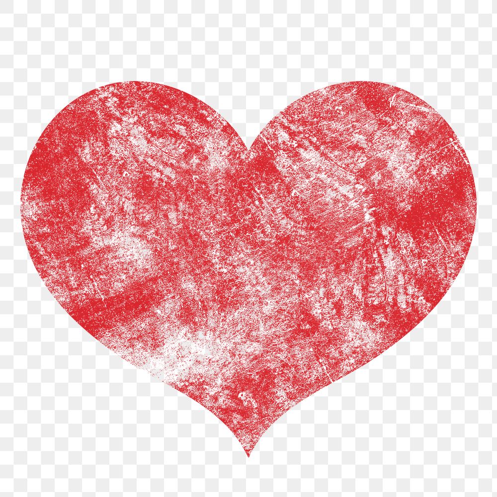 Red heart png sticker, transparent background