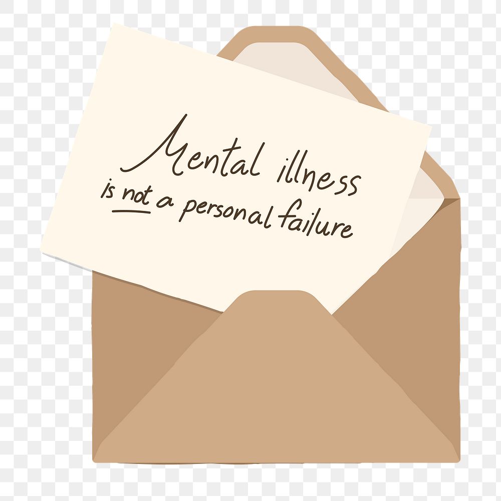 Mental health png sticker, transparent background