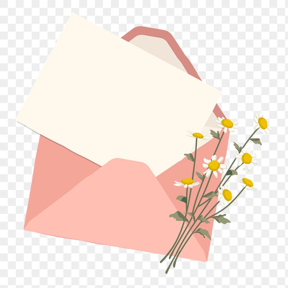 Pink envelope png sticker, transparent background