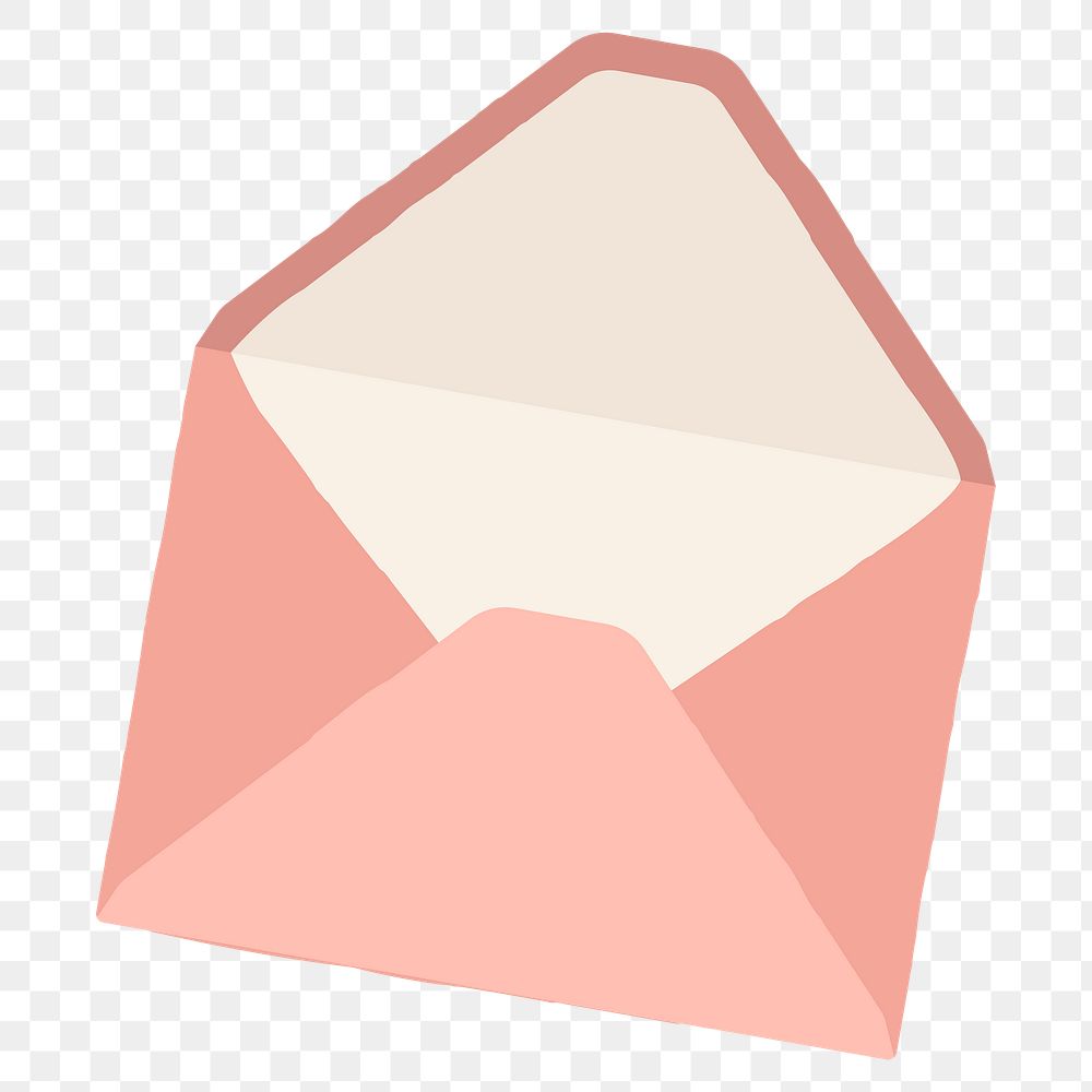 Pink envelope png sticker, transparent background