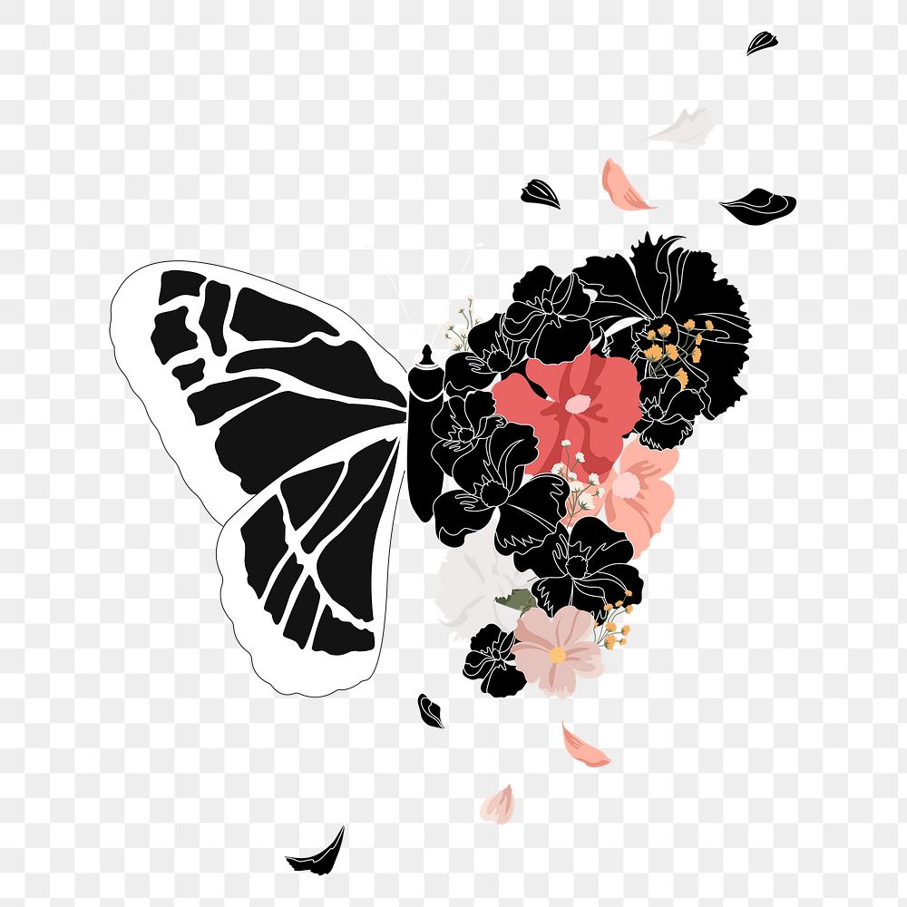 Butterfly png sticker, transparent background 