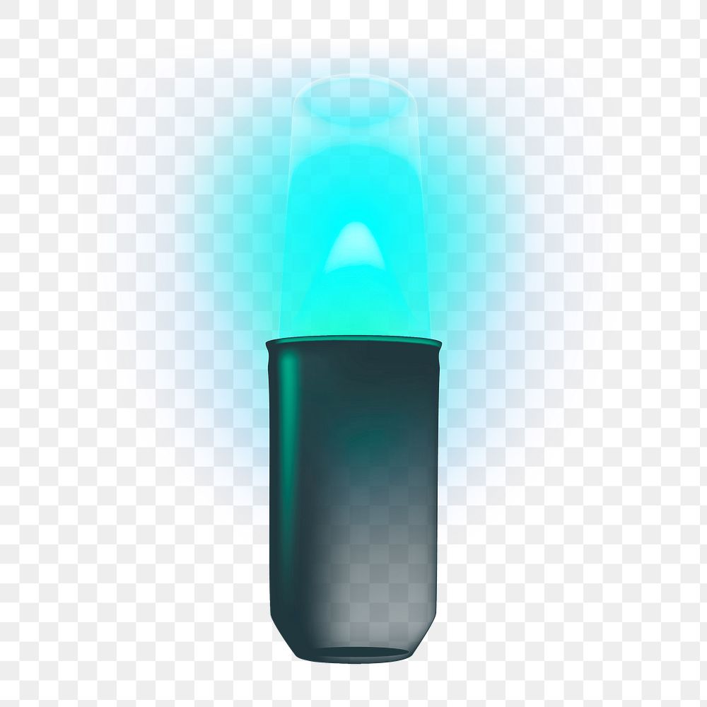 Party light png sticker, blue design, transparent background