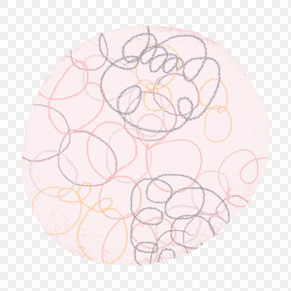 Pastel circle png clipart, abstract geometric shape, transparent background