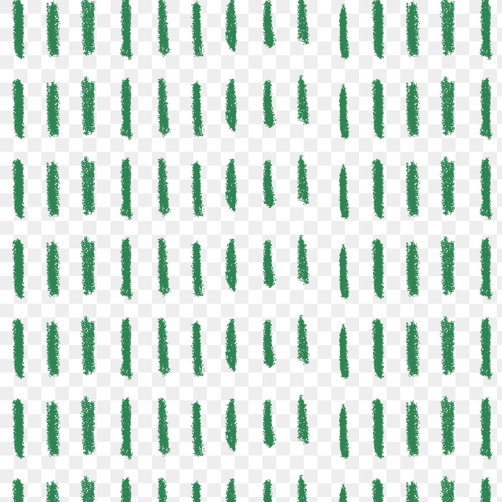 Green crayon line png pattern, transparent background