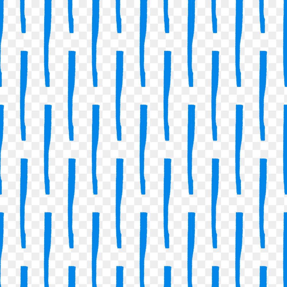 Blue crayon line png pattern, transparent background