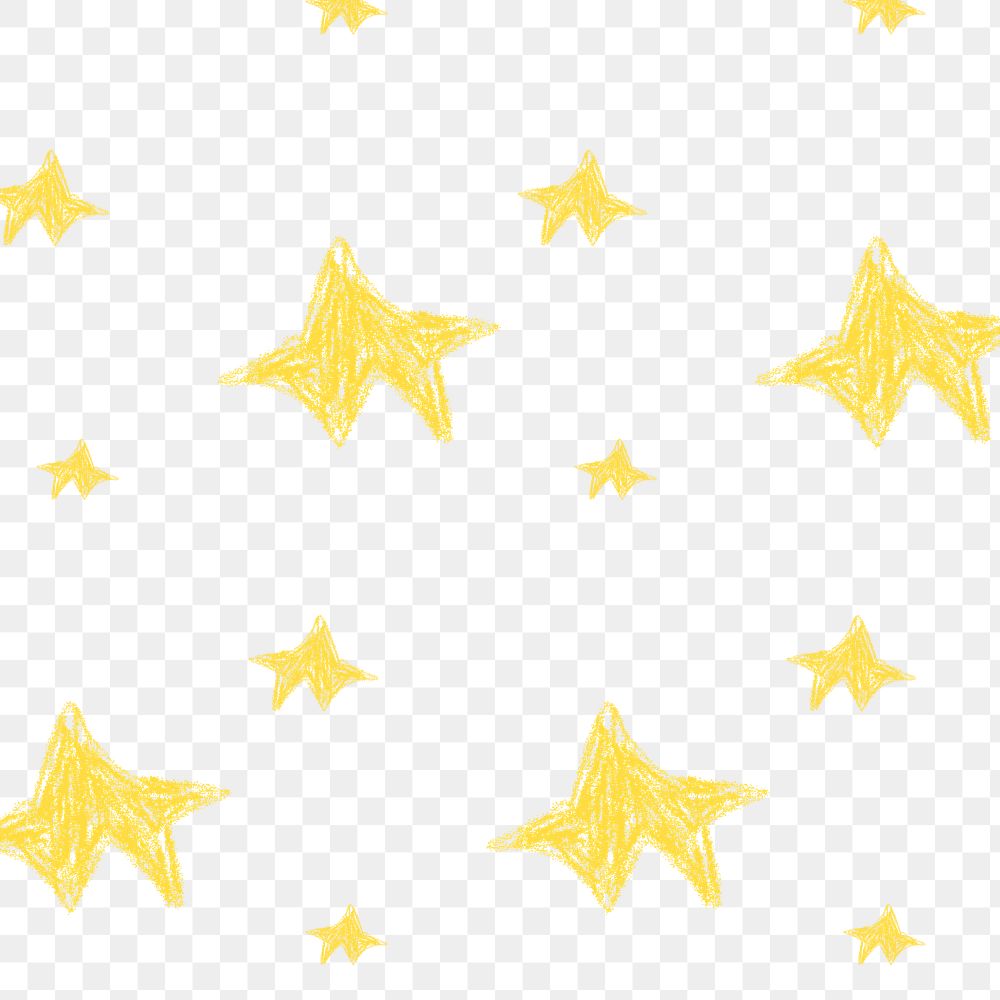 Star png pattern, transparent background