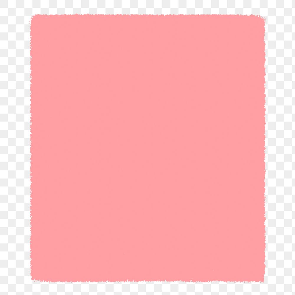 Pink rectangle png sticker, geometric shape, transparent background
