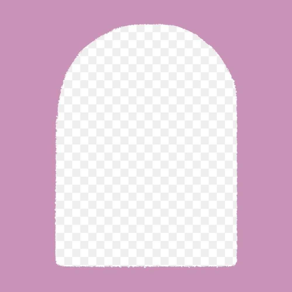 Frame png, purple arch shape, transparent background