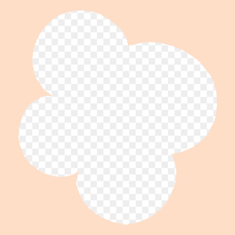 PNG beige blob shape frame, transparent background