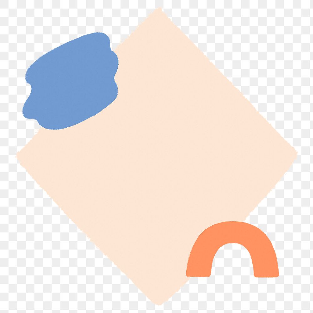 Beige rhombus png sticker, transparent background