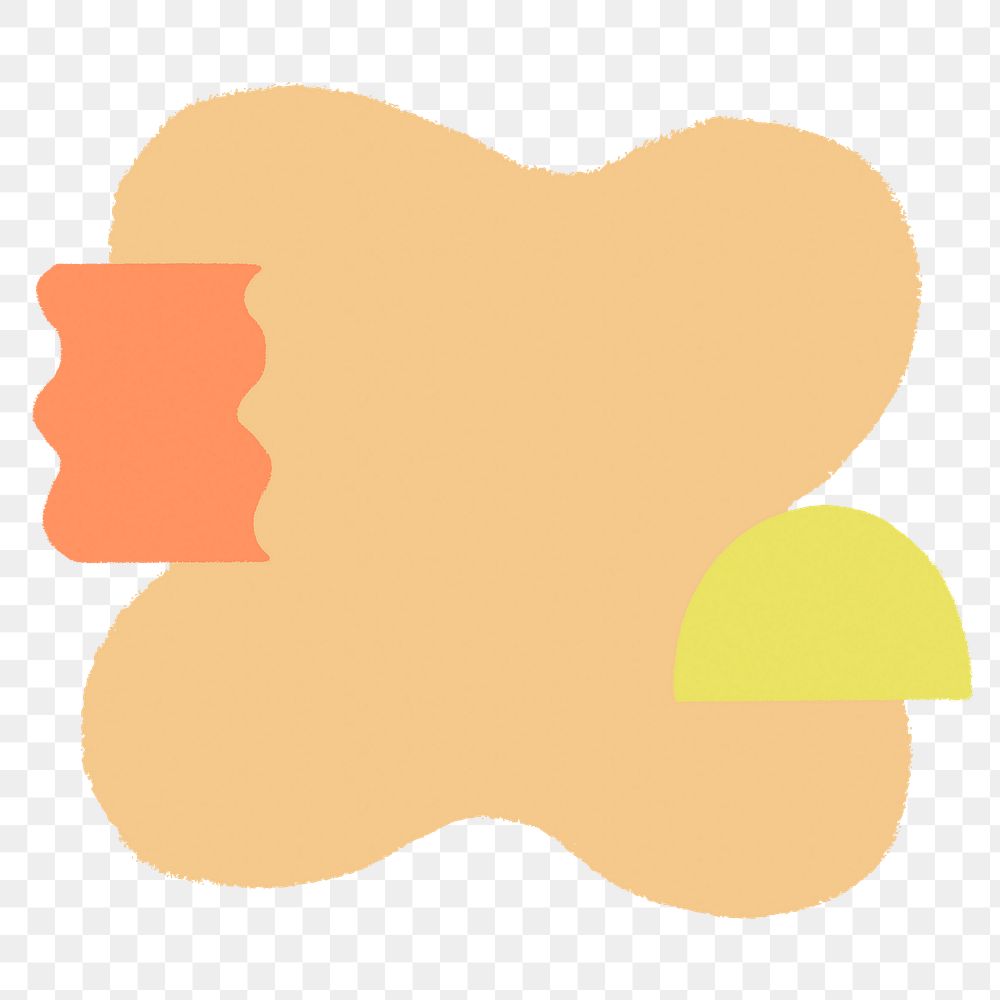 PNG blob shape, copy space design element