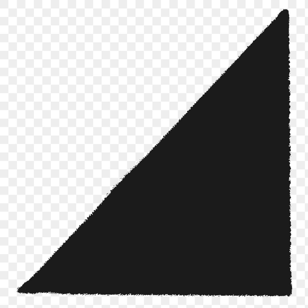 Black triangle png sticker, transparent background