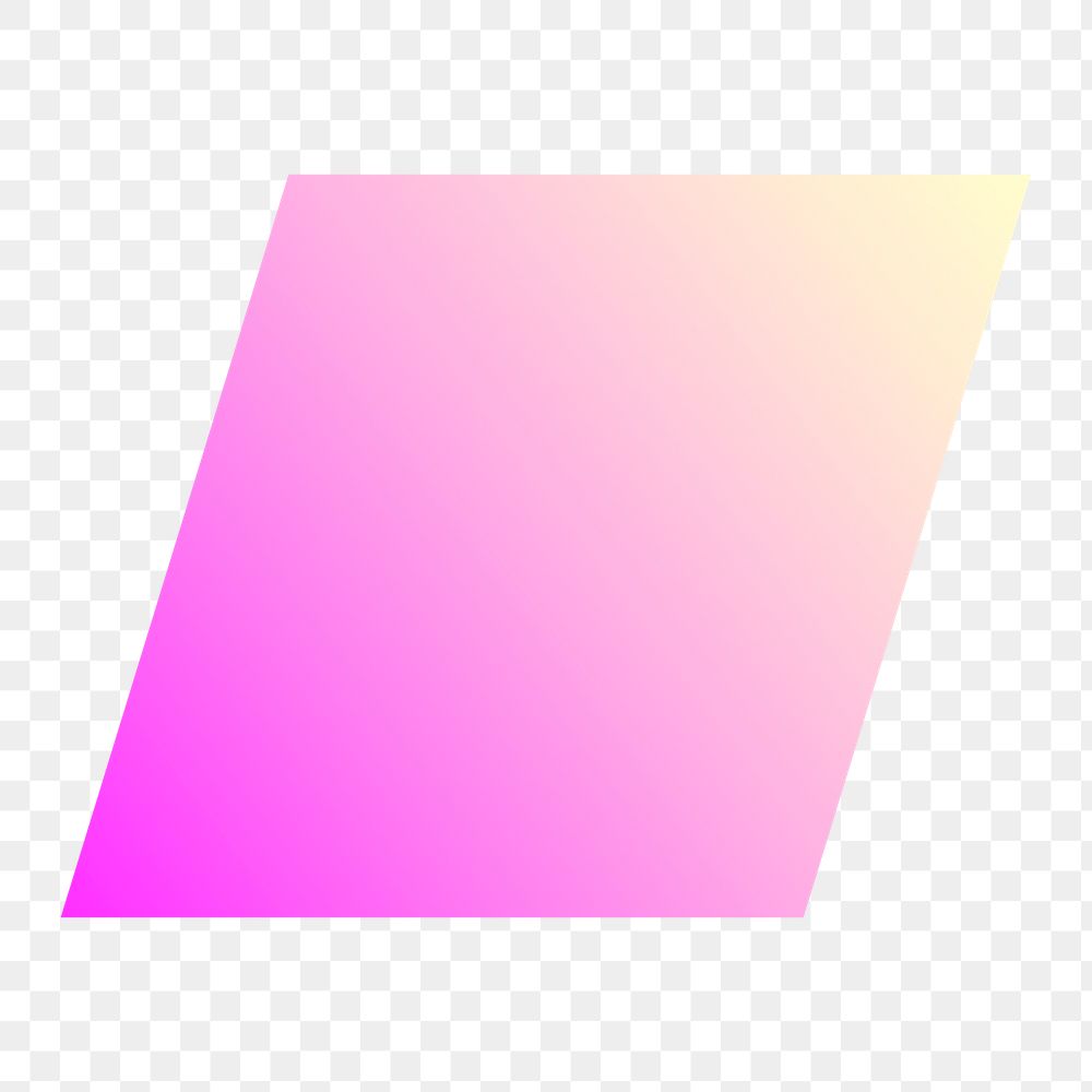 Png feminine simple sticker, gradient shape design, transparent background