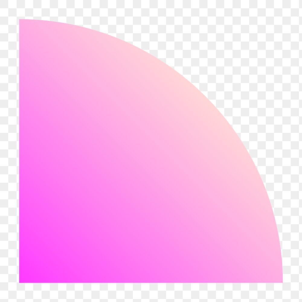 Png feminine simple sticker, gradient shape design, transparent background