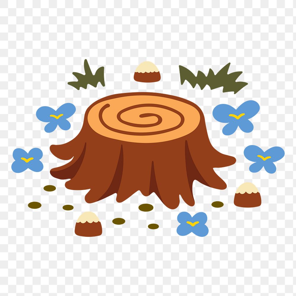 Tree trunk png sticker, transparent background