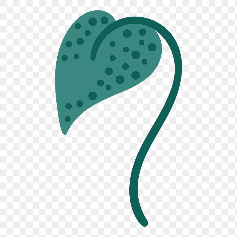 Green leaf png sticker, nature illustration, transparent background