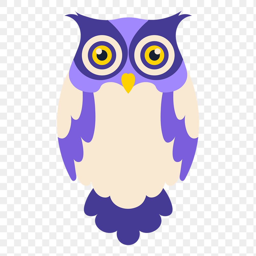 Owl png sticker, nature illustration, transparent background