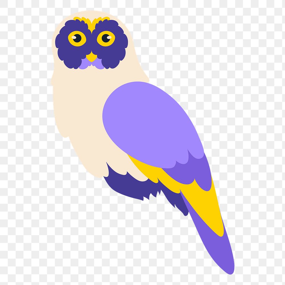 Owl png sticker, nature illustration, transparent background
