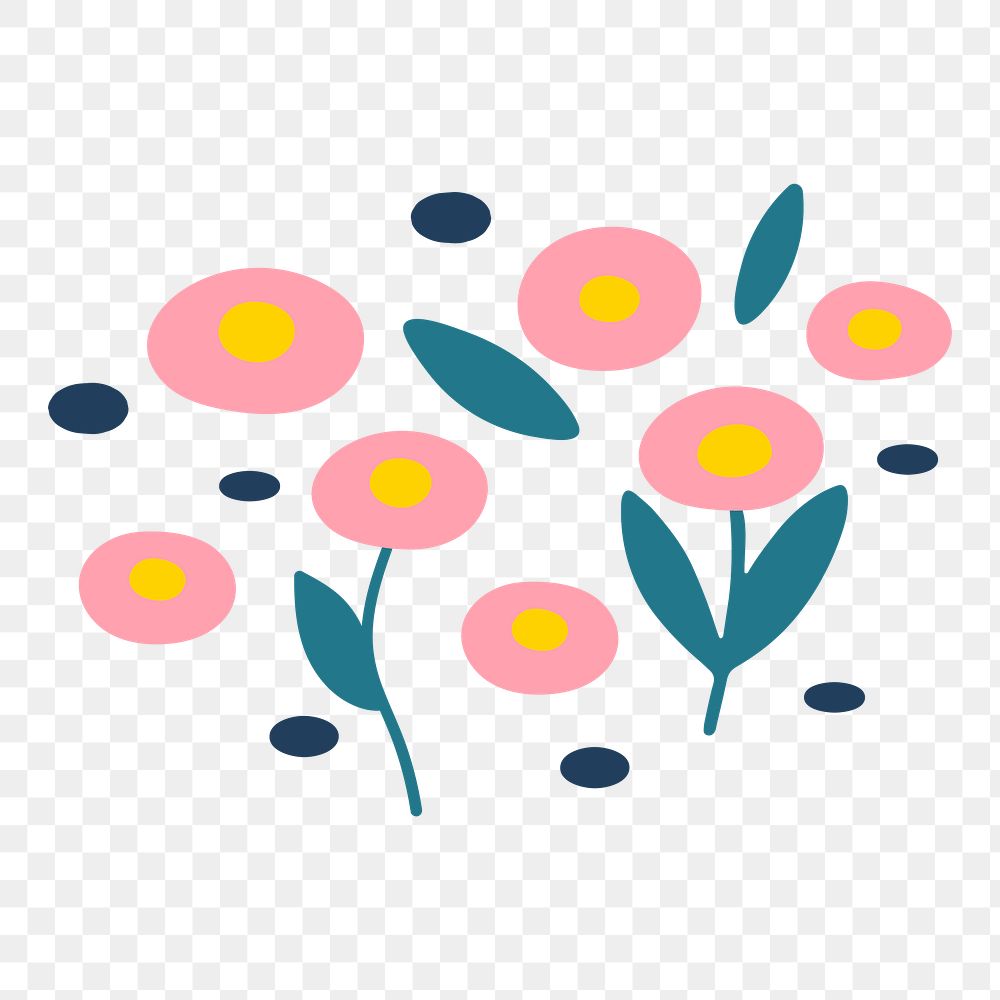Flower png sticker, nature illustration, transparent background