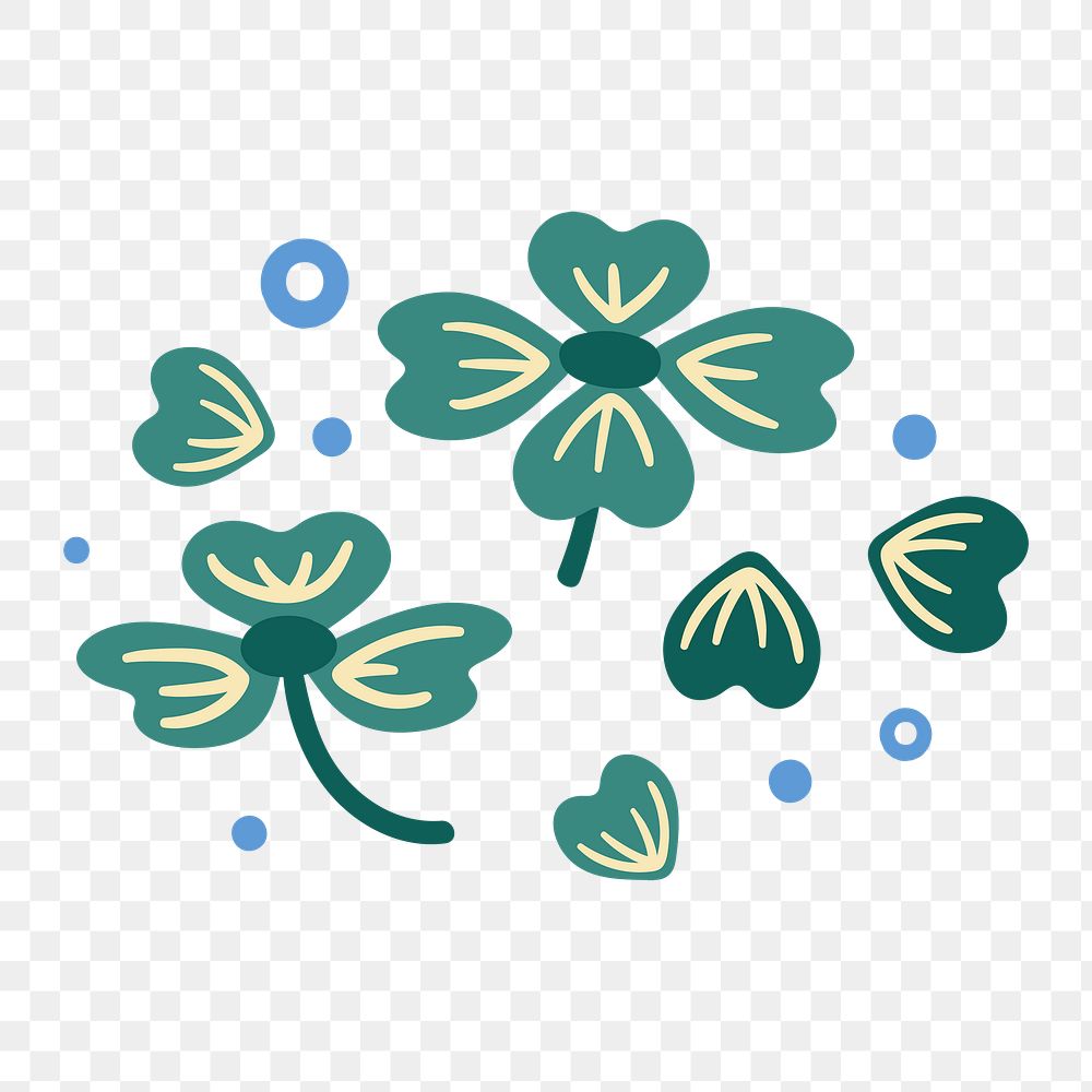 Clover png sticker, nature illustration, transparent background