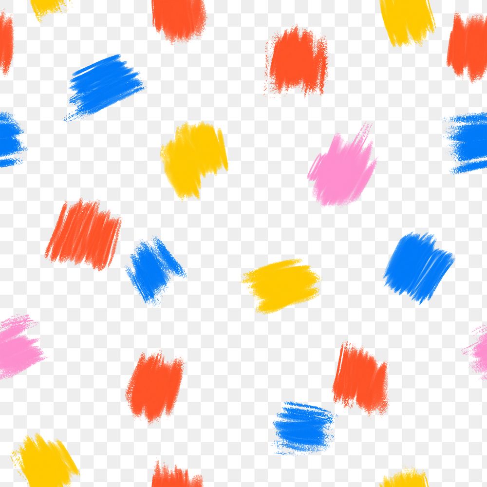 Abstract squiggle png pattern, colorful design, transparent background