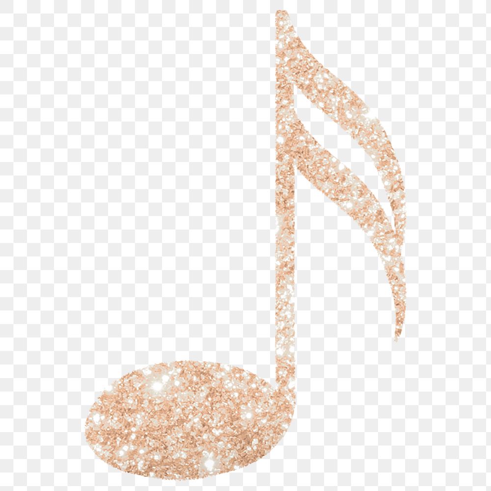 Aesthetic semiquaver png sticker, musical note on transparent background