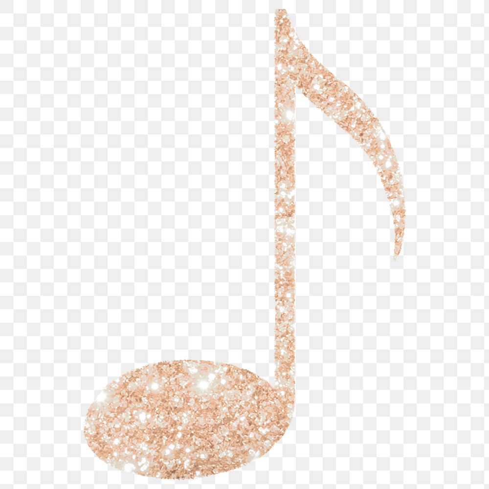 Aesthetic quaver png sticker, musical note doodle on transparent background