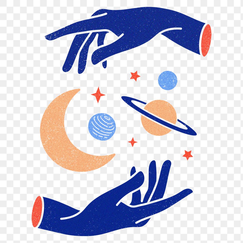 Celestial hand png sticker, spirituality, transparent background