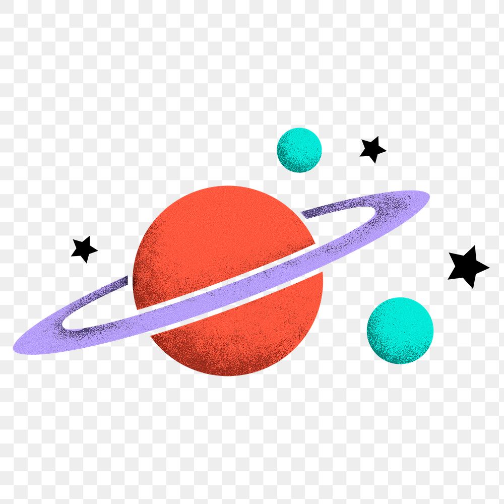 Aesthetic Saturn png sticker, celestial, transparent background