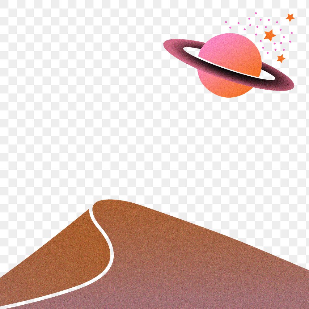 Saturn border png sticker, transparent background