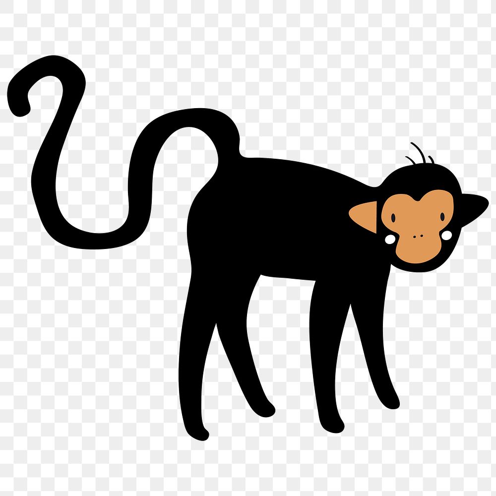 Monkey png transparent illustration design element