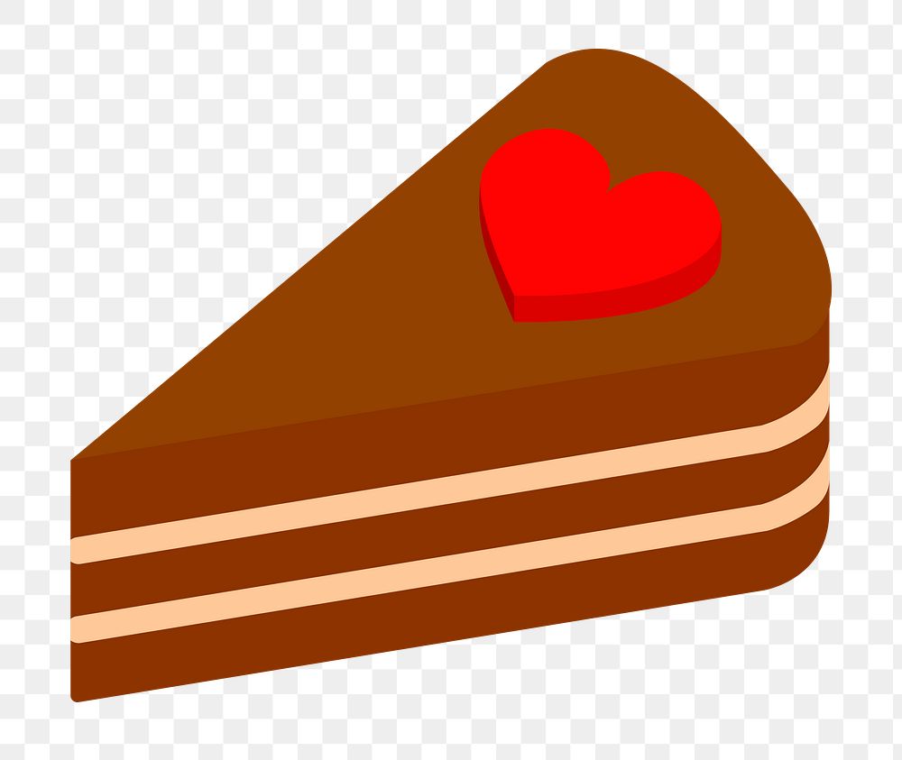 Valentine&rsquo;s day gift png chocolate cake design element