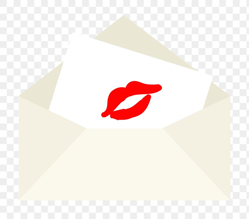 Love letter png journal sticker for Valentine&rsquo;s day