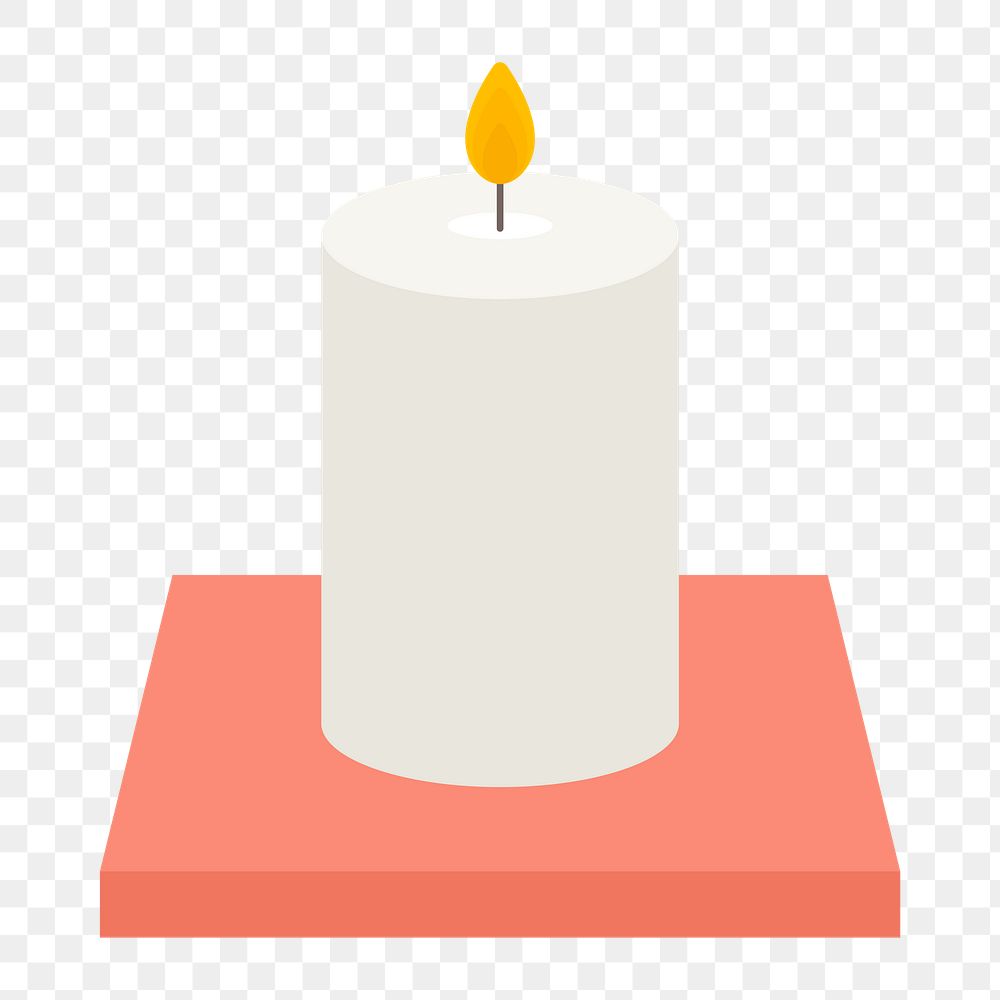 Cute Valentine&rsquo;s gift candles png sticker