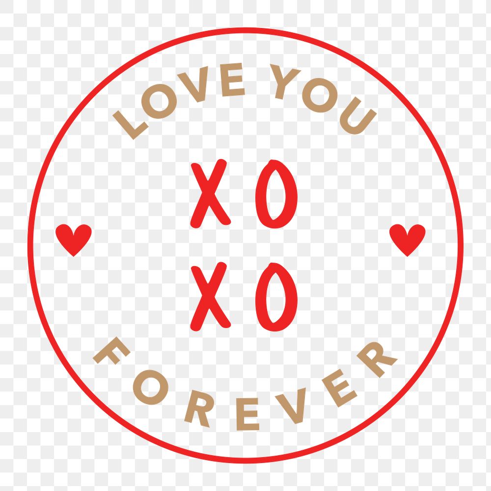 Love You Forever png Valentine&rsquo;s day greeting sticker