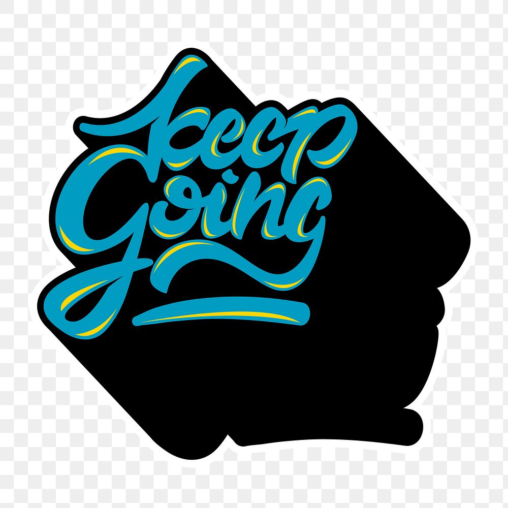 Png keep going handwritten sticker