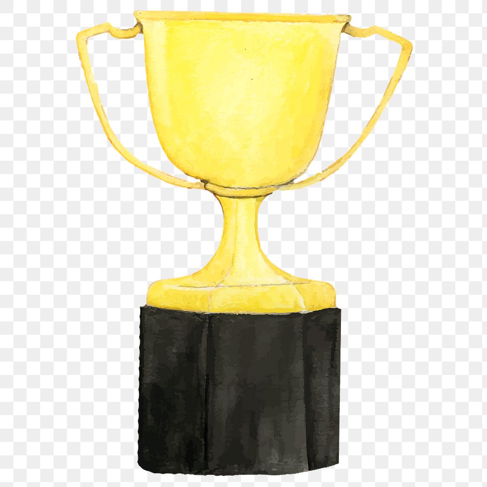 Hand drawn gold trophy design element