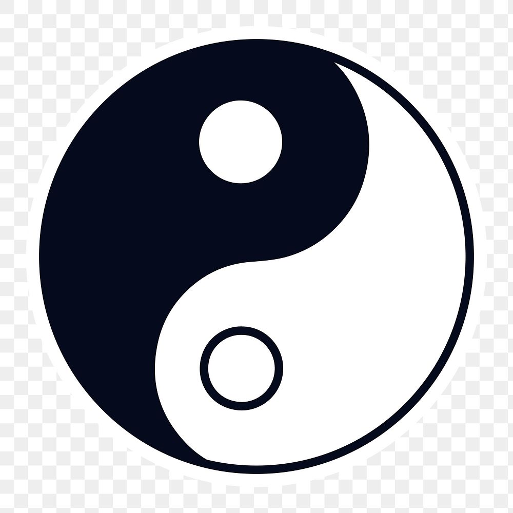 The Yin and Yang symbol sticker