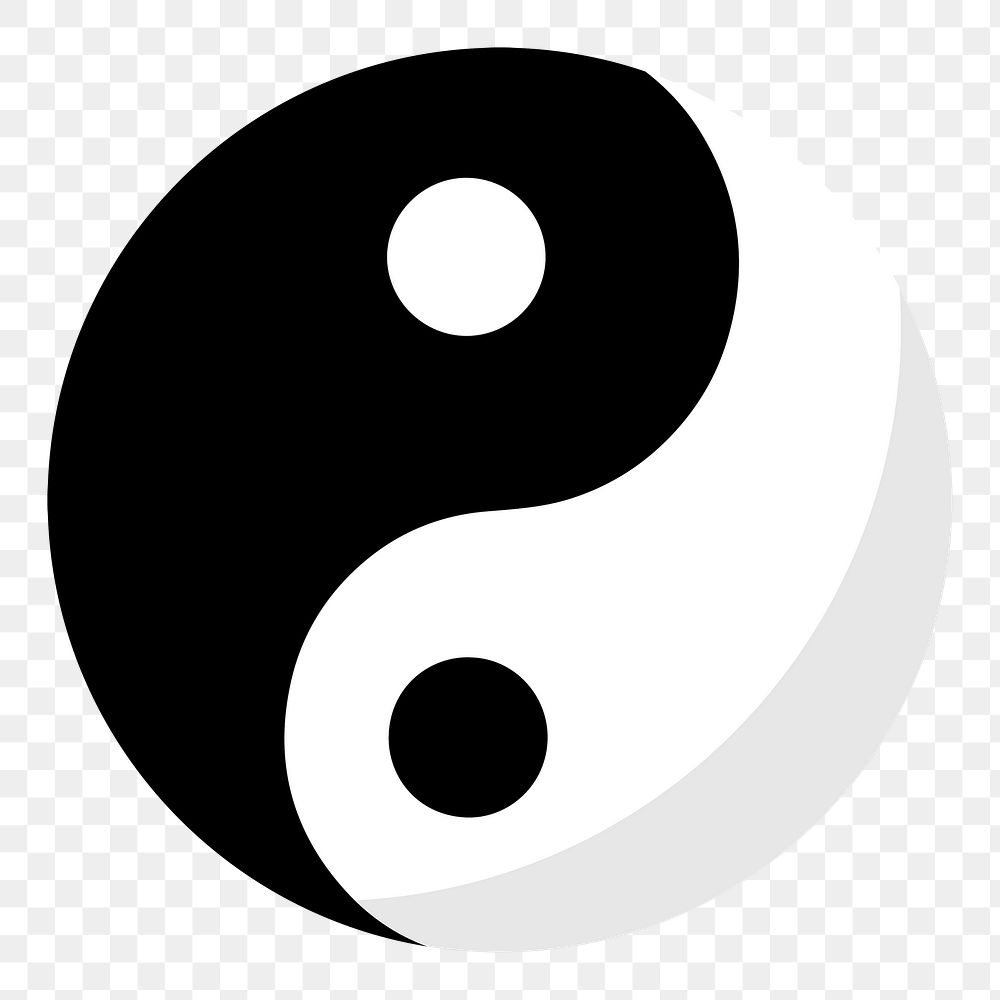 The Yin and Yang symbol design element