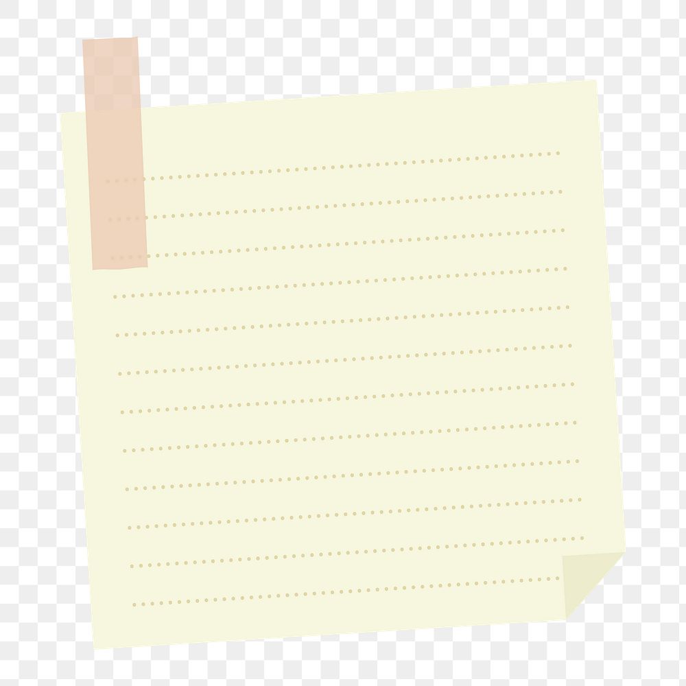 Beige lined notepaper journal sticker design element