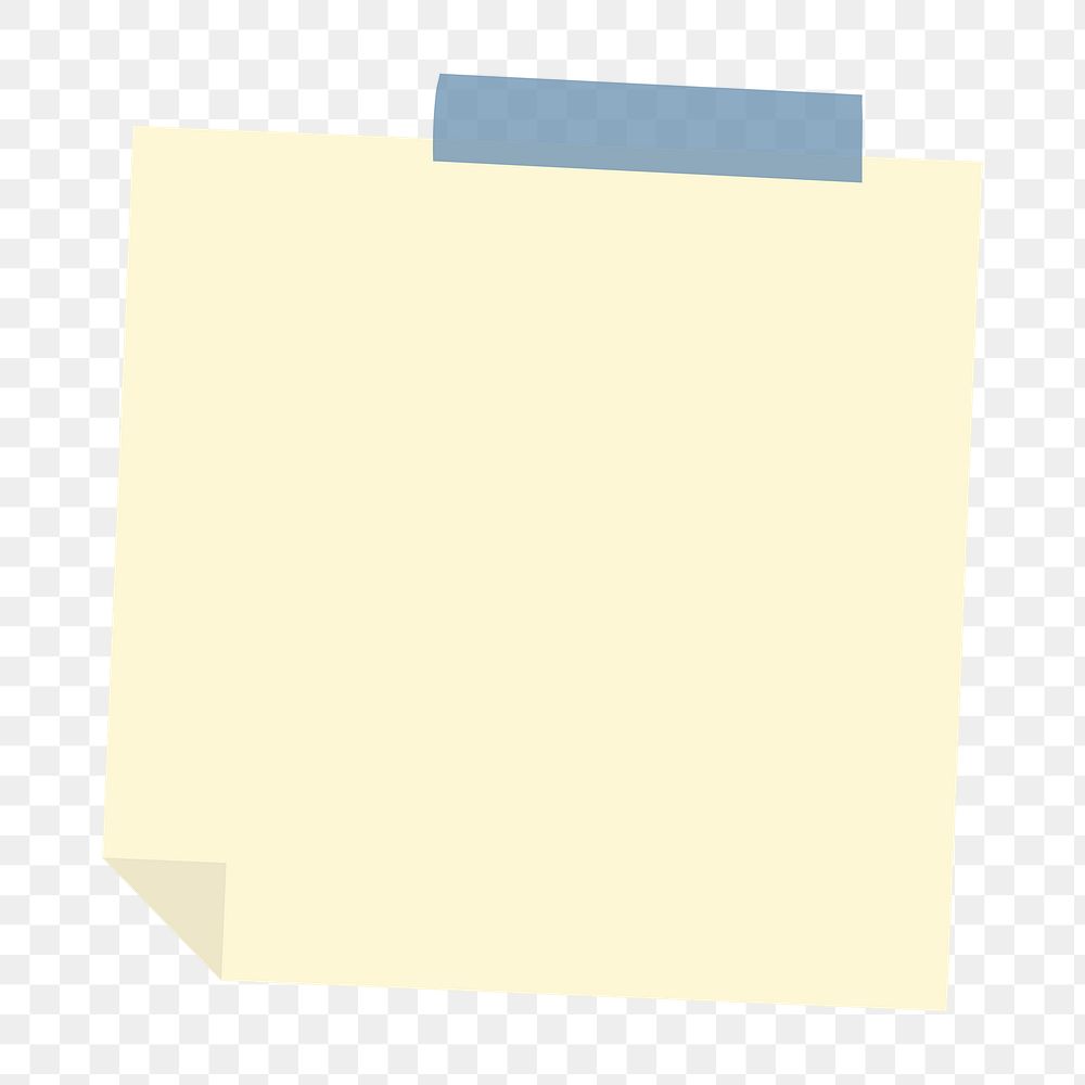 Pastel yellow notepaper journal sticker design element
