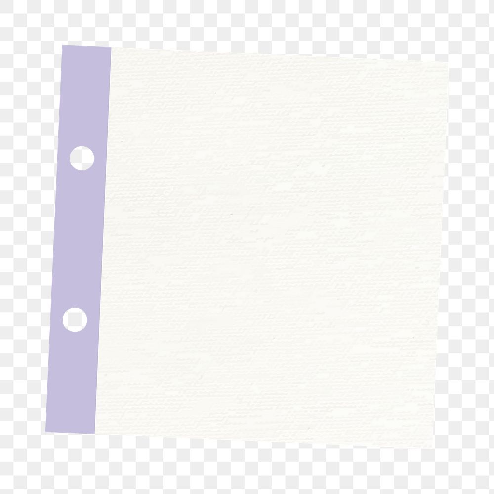 Beige hole punched notepaper journal sticker design element