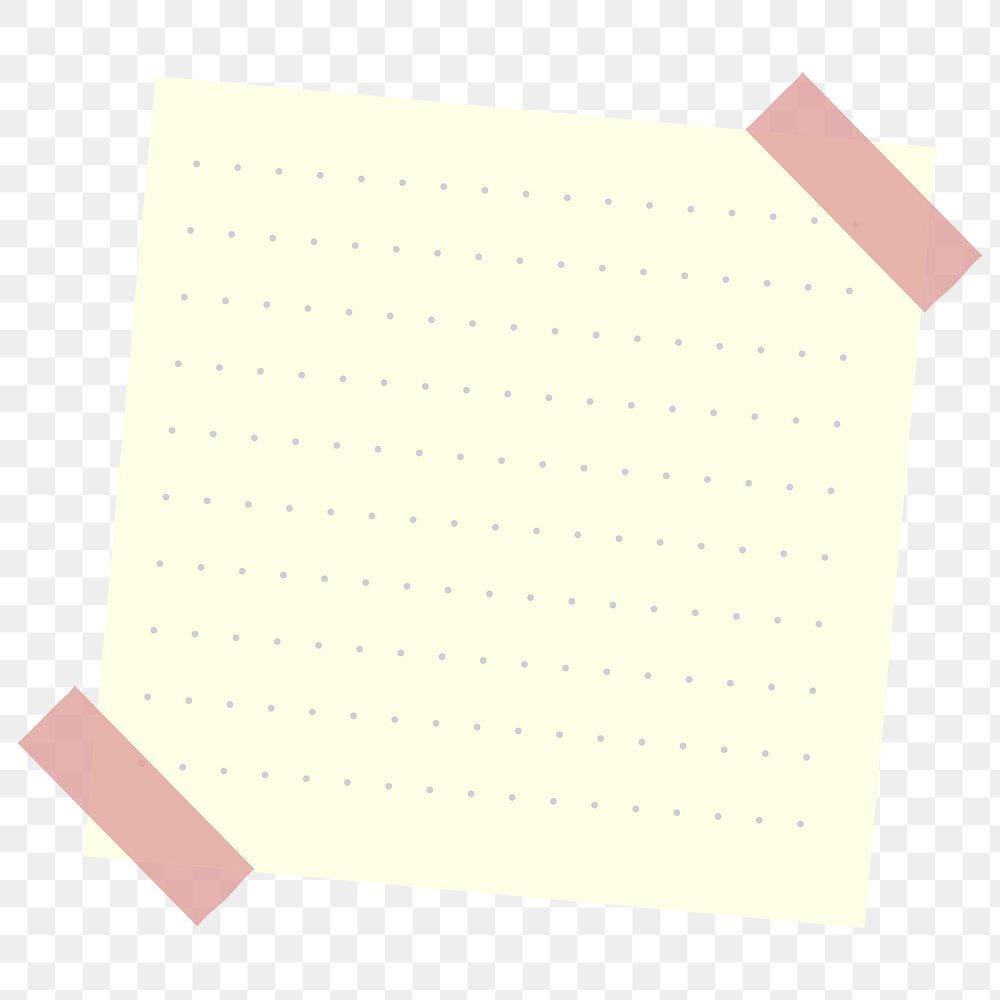 Beige dotted notepaper journal sticker design element