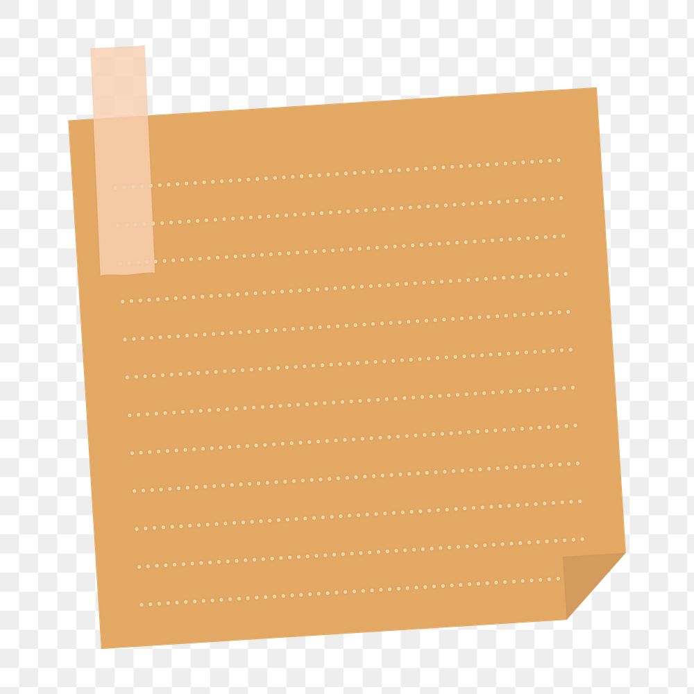 Brown lined notepaper journal sticker design element