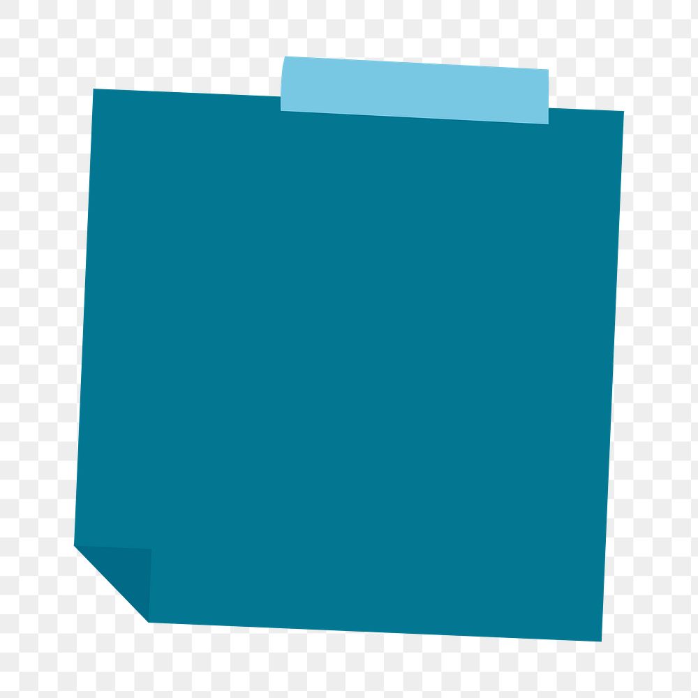 Blank dark blue notepaper journal sticker design element