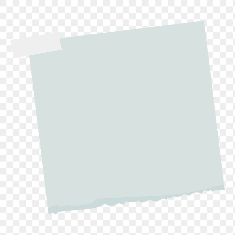 Gray notepaper journal sticker design element