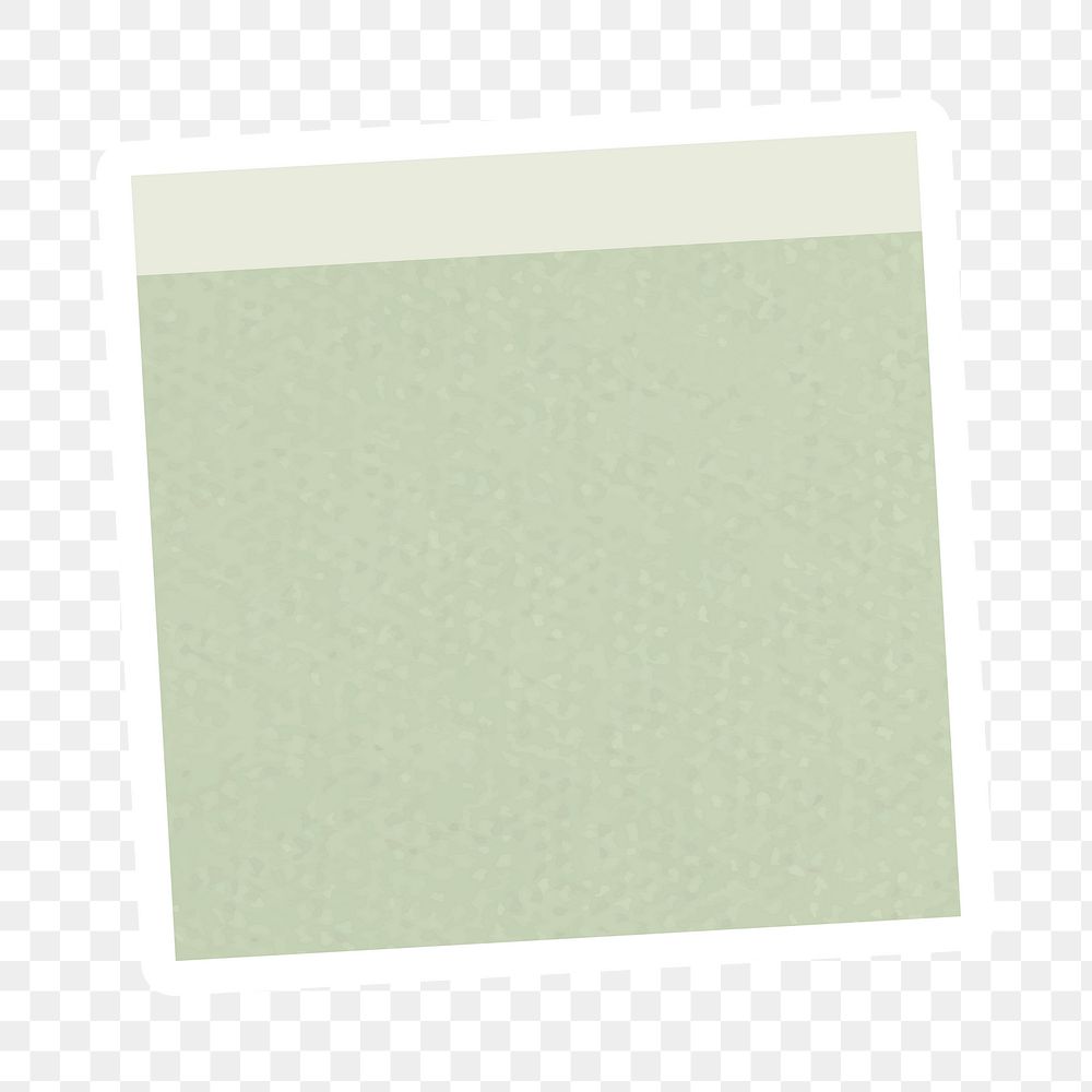 Sage green notepaper journal sticker design element