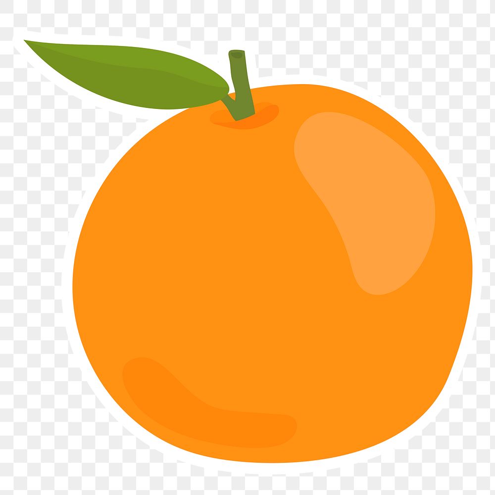 Png pastel orange fruit sticker cartoon clipart