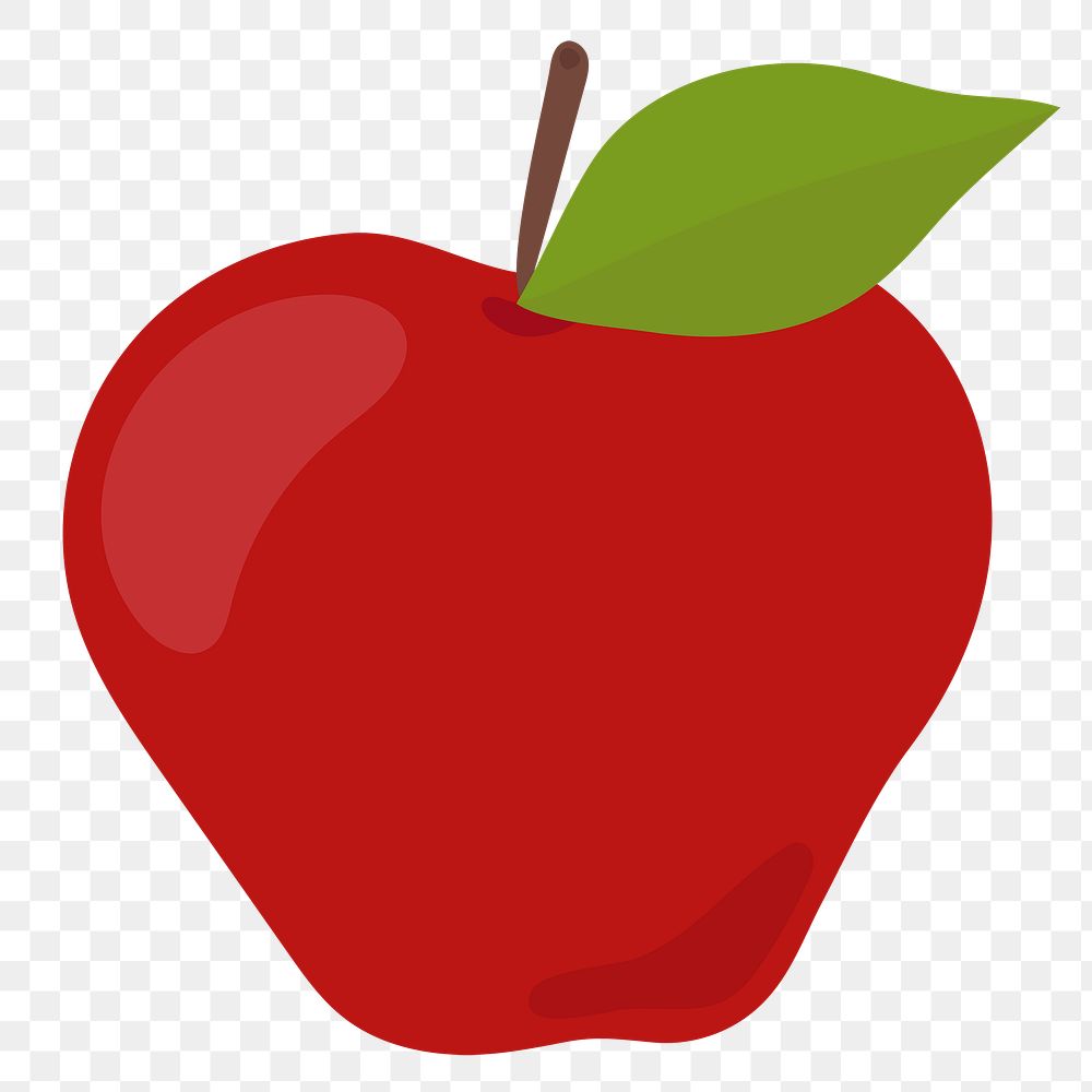 Png red apple food sticker clipart
