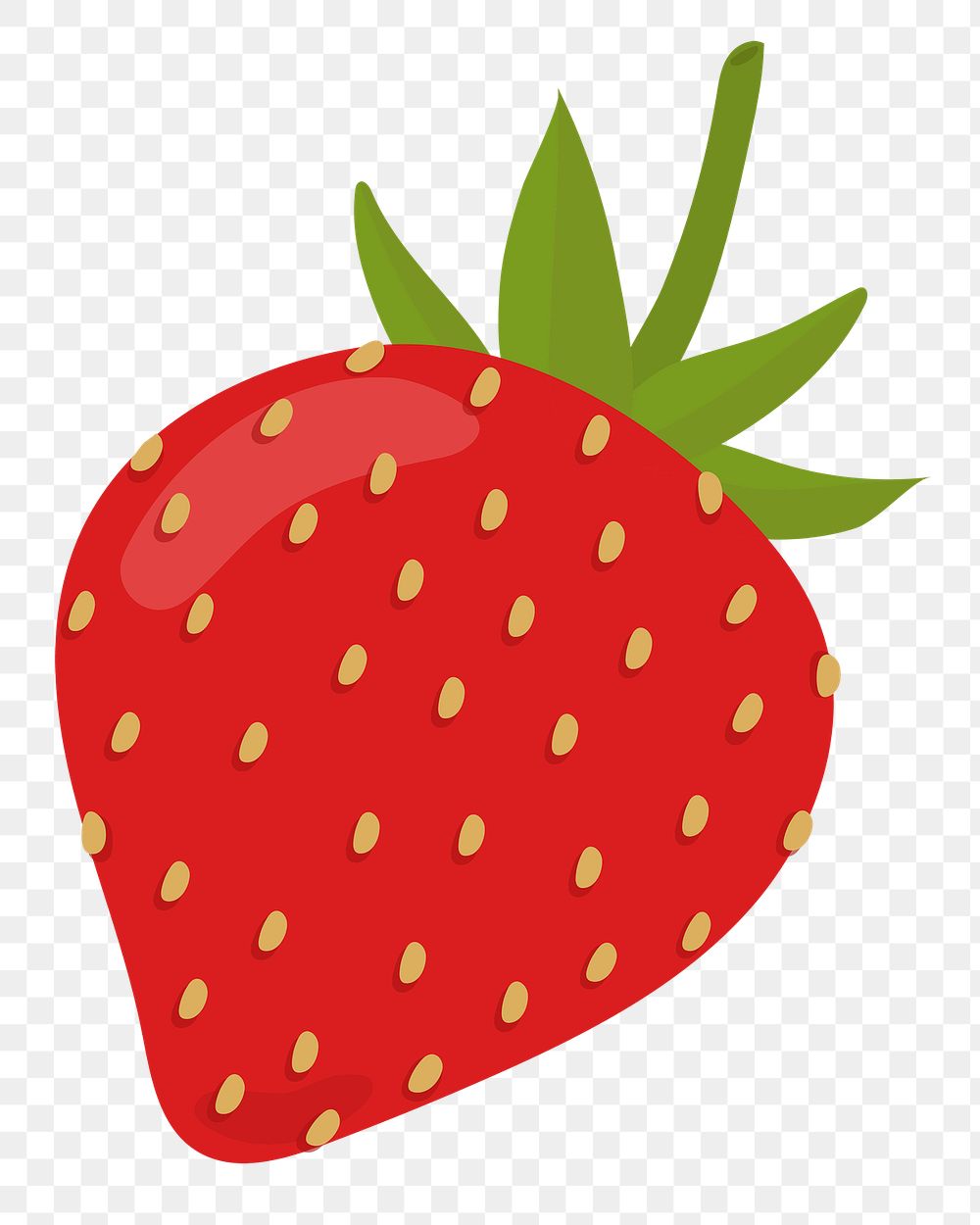 Png colorful strawberry food sticker clipart